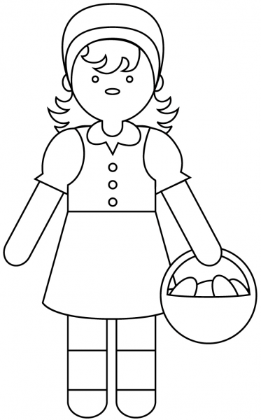 Little Red Riding Hood coloring page image