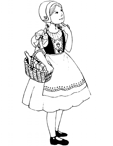 Little Red Riding Hood coloring page image