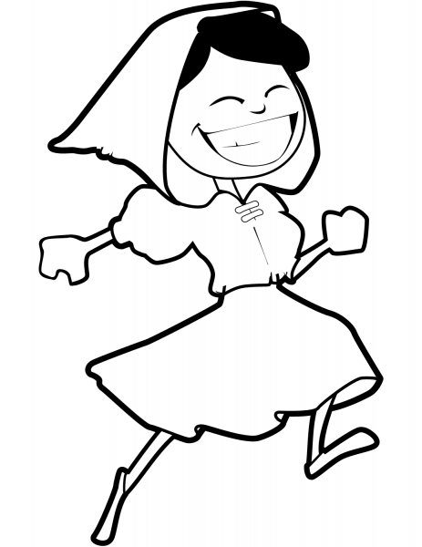 Little Red Riding Hood coloring page image