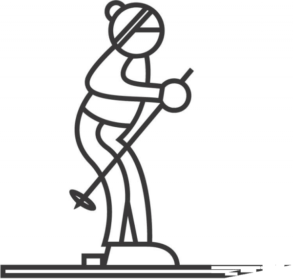 Little Skier  coloring page image