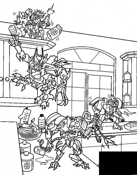Little Spies Of Megatron  coloring page image