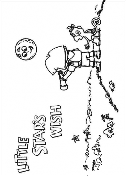 Little Stars Wish  coloring page image