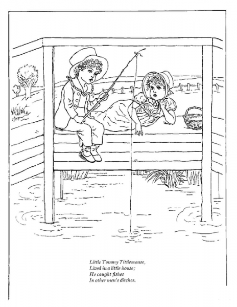 Little Tommy Tittlemouse coloring page image
