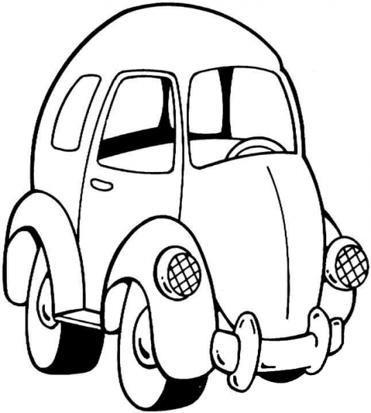 Little Toy Car  coloring page image