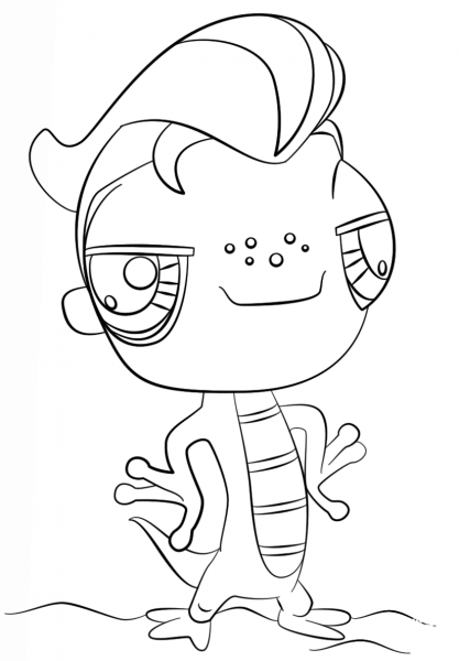 Littlest Pet Shop Lizard coloring page image