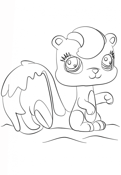 Littlest Pet Shop Squirrel coloring page image