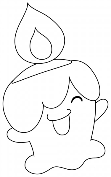 Litwick Pokemon coloring page image