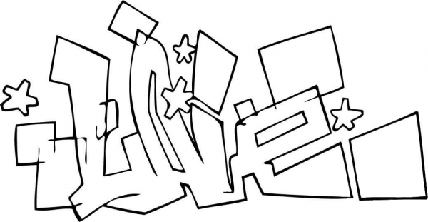 Live Graffiti  coloring page image