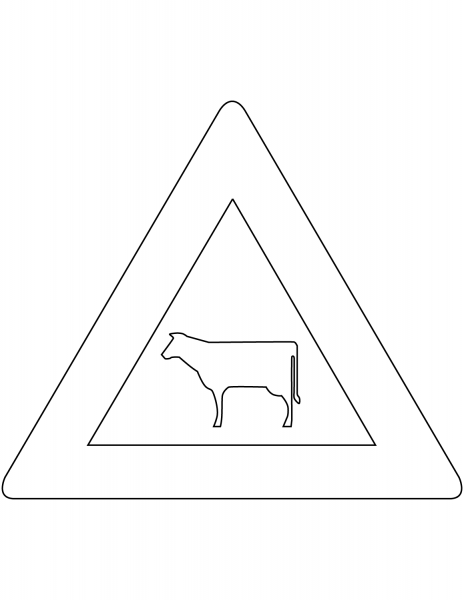 “Livestock” Sign in the Netherlands coloring page image