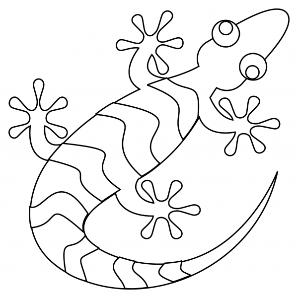 Lizard coloring page image