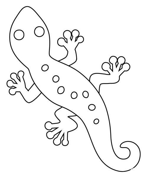 Lizard Emoji coloring page image