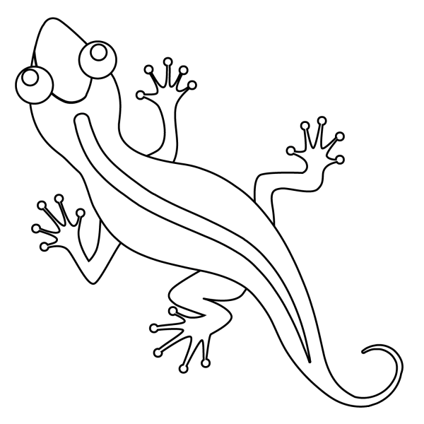 Lizard Emoji coloring page image