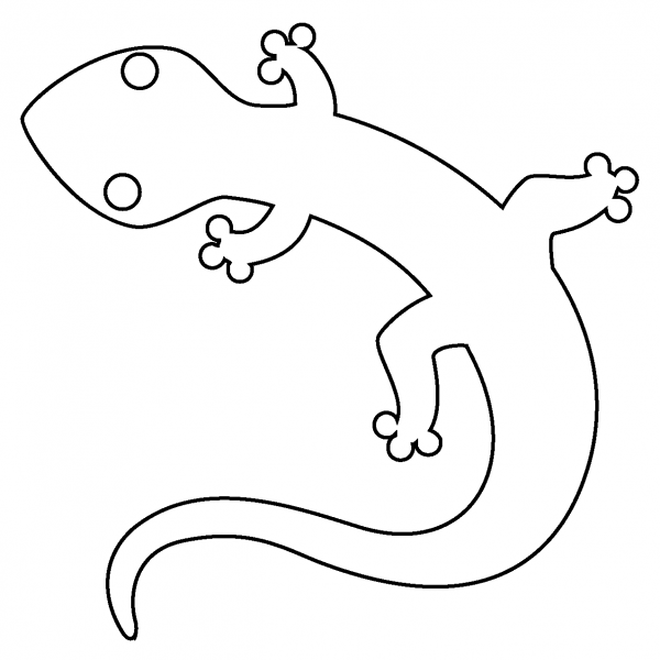 Lizard Emoji coloring page image