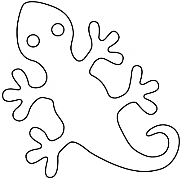 Lizard Emoji coloring page image
