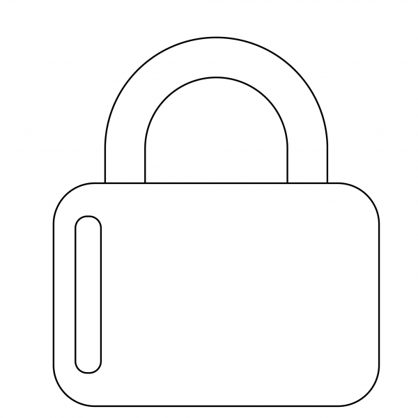 Lock Emoji coloring page image