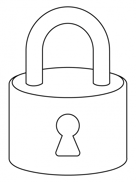Locked Emoji coloring page image