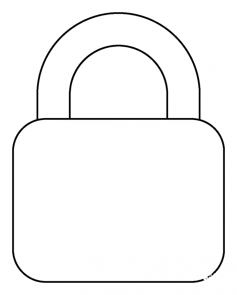 Locked Emoji coloring page image