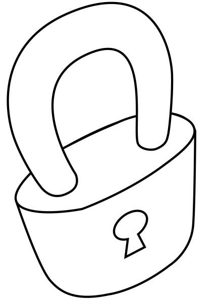 Locked Emoji coloring page image