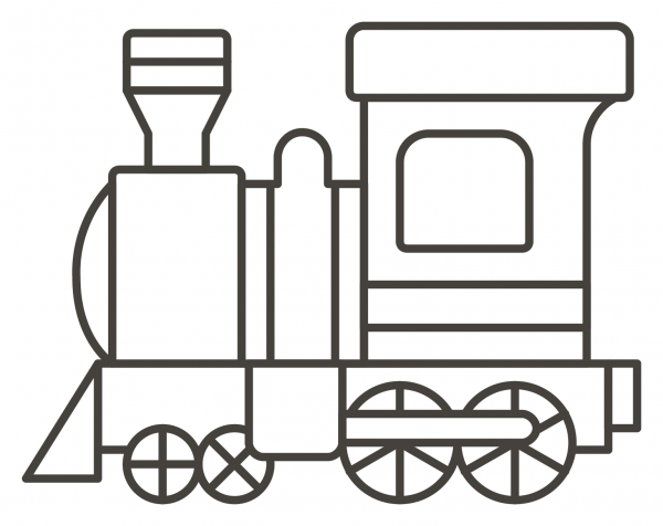 Locomotive coloring page image