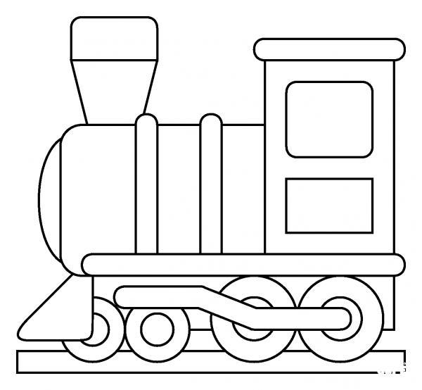 Locomotive Emoji coloring page image