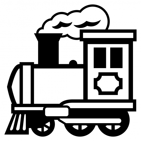 Locomotive Emoji coloring page image