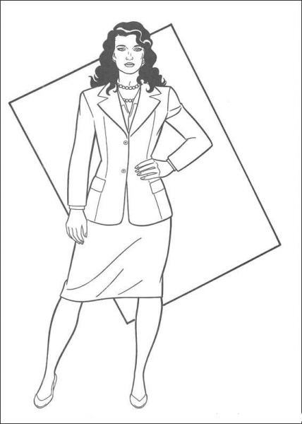 Lois Lane coloring page image