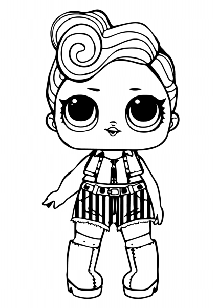 LOL Doll Funky Q.T. coloring page image