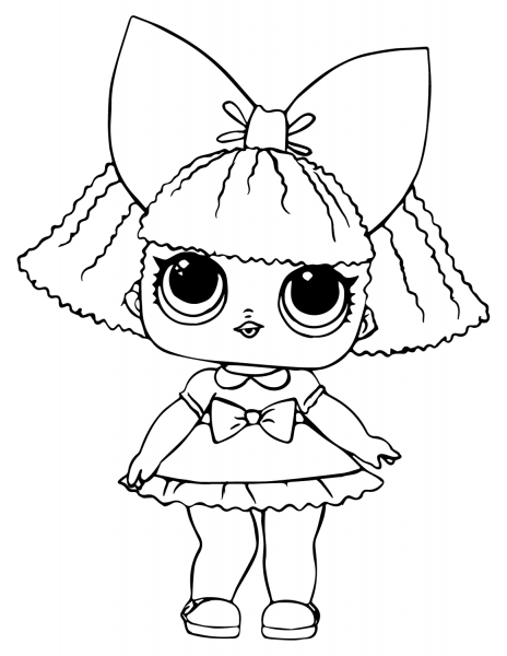 LOL Doll Glitter Queen coloring page image