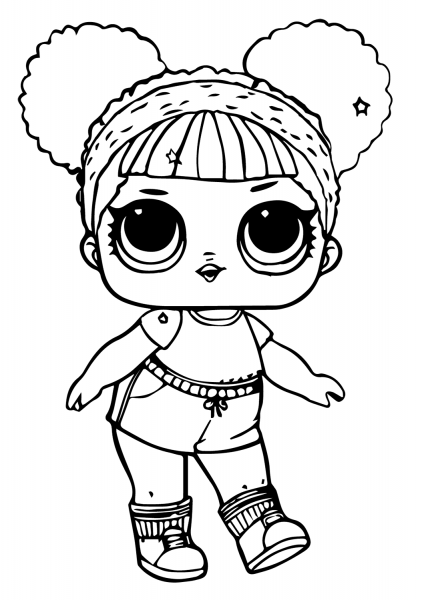 LOL Doll Hoops MVP Glitter coloring page image