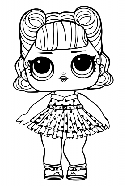 LOL Doll Jitterbug coloring page image