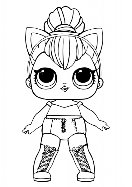 LOL Doll Kitty Queen coloring page image