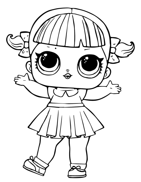 LOL Doll Line Dancer coloring page image