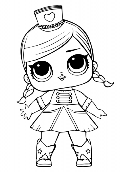 LOL Doll Majorette coloring page image