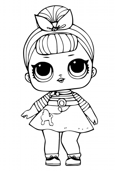 LOL Doll Sis Swing coloring page image