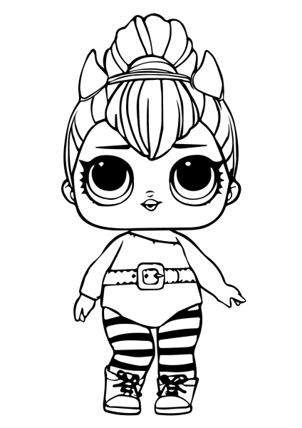 LOL Doll Spice coloring page image