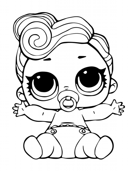 LOL Doll the Lil Queen coloring page image