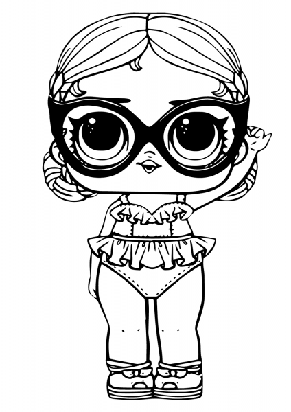 LOL Doll Vacay Babay coloring page image