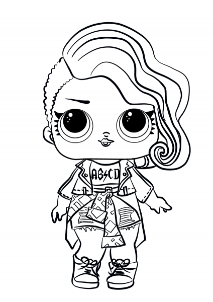 LOL Surprise Doll Rocker coloring page image