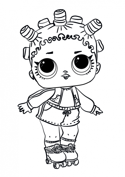 LOL Surprise Doll Roller Sk8Er coloring page image