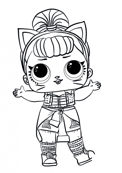 LOL Surprise Doll Troublemaker coloring page image