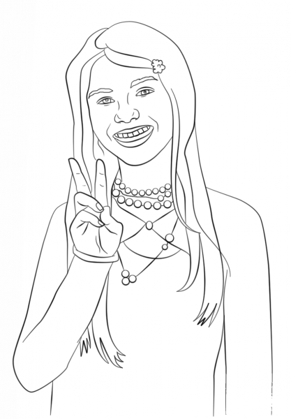 Lola Martinez from Zoey 101 coloring page image