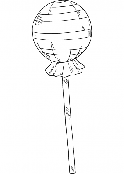 Lollipop coloring page image