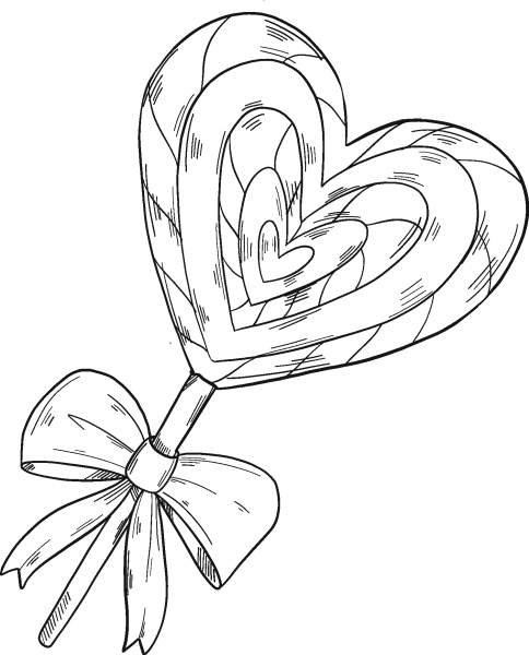 Lollipop coloring page image