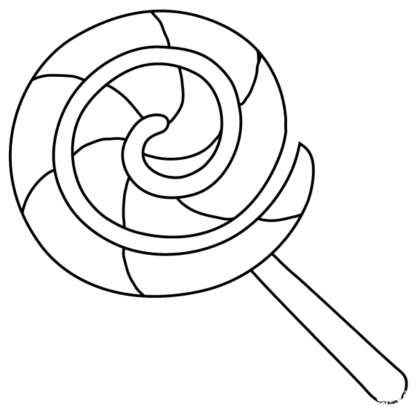 Lollipop Emoji coloring page image