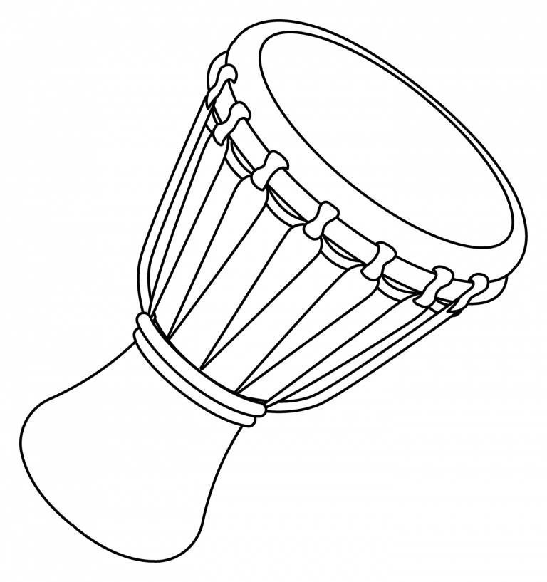 Long Drum Emoji coloring page - ColouringPages