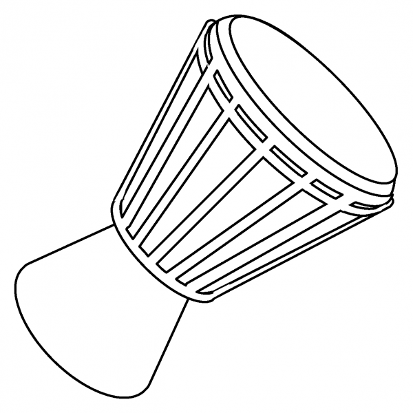 Long Drum Emoji coloring page image