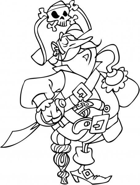 Long John Silver coloring page image