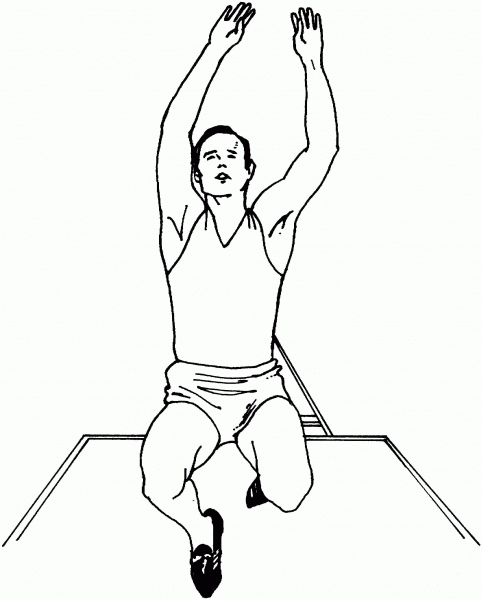 Long Jump coloring page image