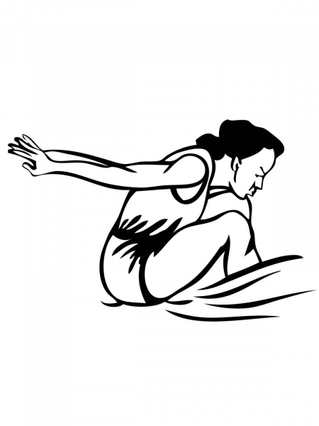 Long Jump Landing coloring page image