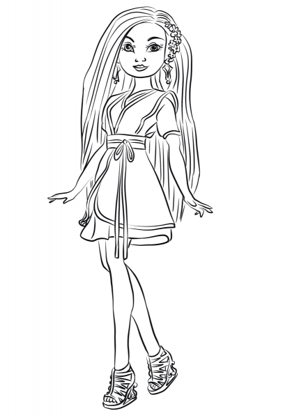 Lonnie from Descendants Wicked World coloring page image